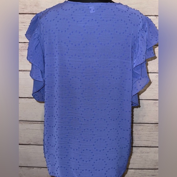 Zac and Rachel XLarge Shirt Flutter Sleeve , Office Wear, Business Casual, Cute - Picture 3 of 4